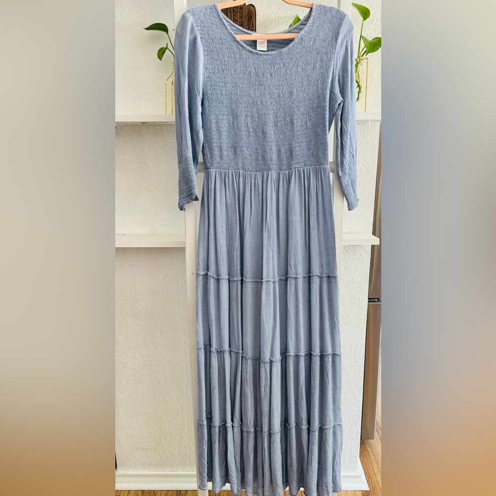 VASNA midi blue dress.
